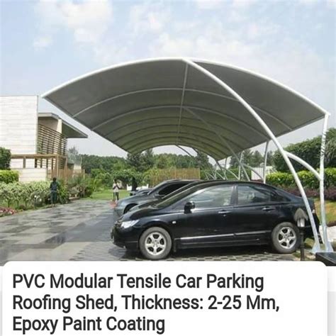 Stainless Steel White Pvc Car Parking Roofing Shed Thickness Gsm