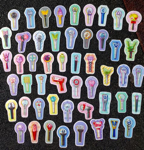 Kpop Lightstick Stickers Vinyl Etsy Stick Drawings Pop Stickers Kpop