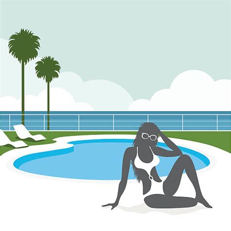 Woman Infinity Pool Illustrations Royalty Free Vector Graphics And Clip