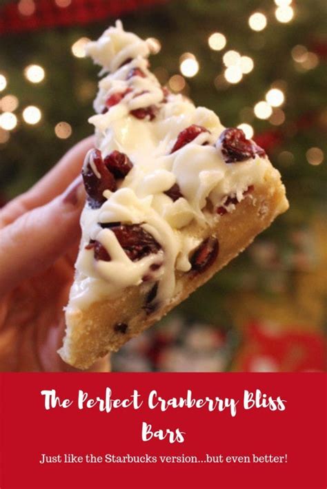 Starbucks Copycat Recipe The Ultimate Cranberry Bliss Bars