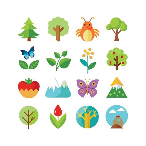 Nature Icon Set Collection Illustration 47594268 Vector Art At Vecteezy