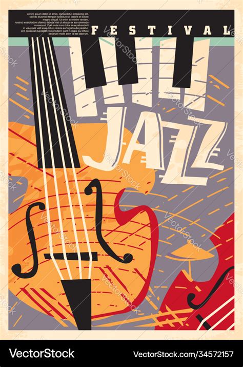 Poster Design Template For Jazz Festival Vector Image