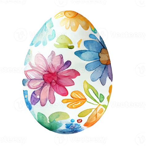 Aquarell Ostern Ei Blumen 22505318 PNG