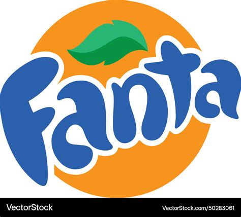 Fanta drink icon logo design Royalty Free Vector Image