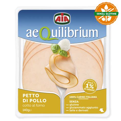 Petto Di Pollo Al Forno 140g Aequilibrium Aia Senza Glutine Latte