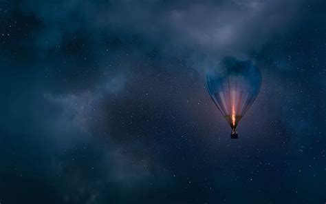 Hot Air Balloons At Night Wallpaper