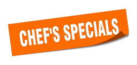 Chef S Specials Sticker Chef S Specials Square Sign Stock Vector