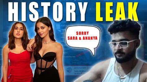 WTF Riyan Parag Youtube History Leaked Sara Ali Khan Ananya