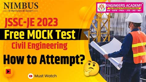 How To Attempt JSSC JE Free Mock Test Civil Engineering JSSC JE