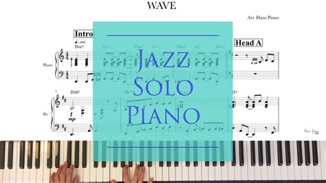 Wave Jazz Solo Piano Free Transcriptionarrhanspiano Youtube