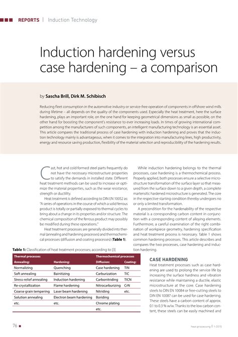 Induction Hardening Versus Case Hardening – a Comparison - DocsLib