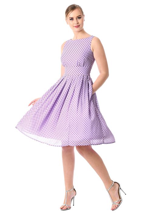 Shop Polka Dot Print Georgette Dress Eshakti