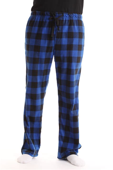 Followme Microfleece Mens Buffalo Plaid Pajama Pants With Pockets Blue Buffalo Plaid Xx