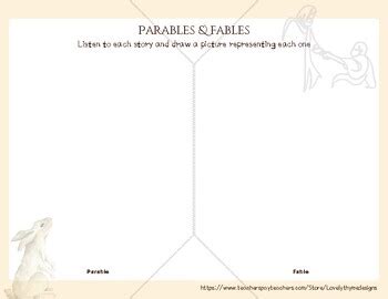 Fables versus Parables Illustrator by LovelyThymeDesigns | TPT