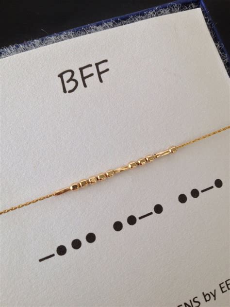 Bff Morse Code Bracelet In Sterling Silver Or 14k Gold Filled Etsy