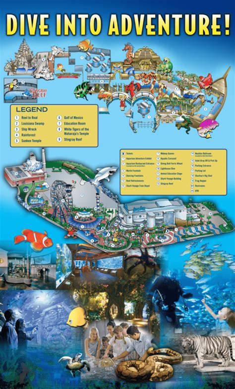 Downtown Aquarium Texas Map And Brochure 2024 2016