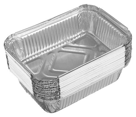 200 Pack EcoQuality 1LB Oblong Take Out Foil Baking Pans 705