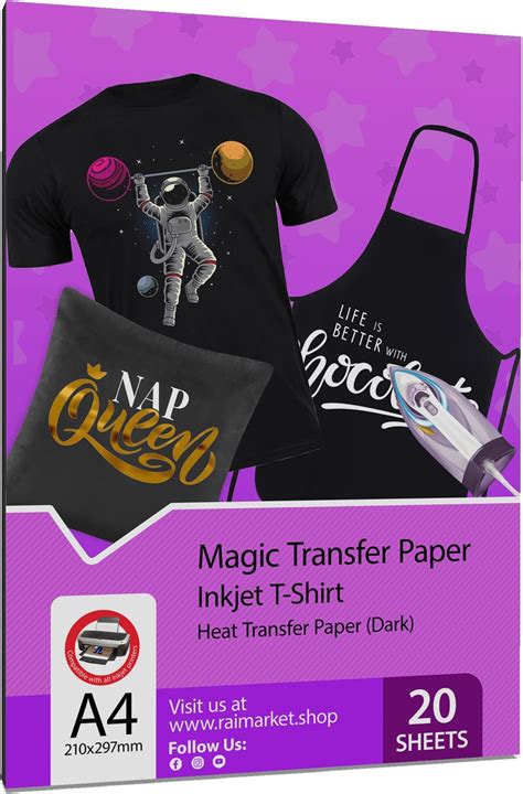 Raimarket Papier Transfert Pour Textile Papier Calque A4 Papier