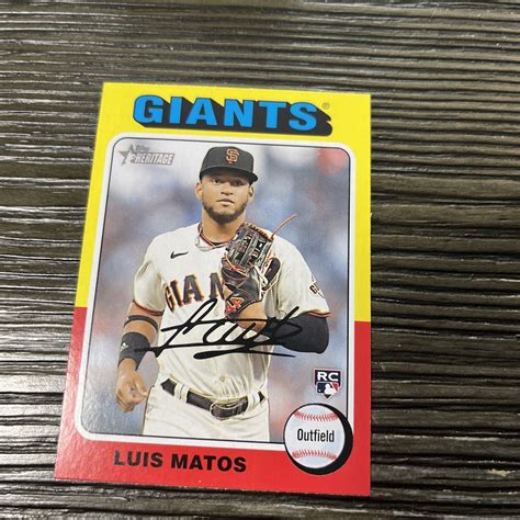 2024 Topps Heritage Luis Matos Rookie 101 San Francisco Giants Rookie