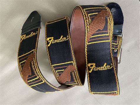 Vintage Fender 1970s Logo Guitar Strap Reverb