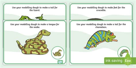 Reptiles Modelling Dough Mats L Insegnante Ha Fatto