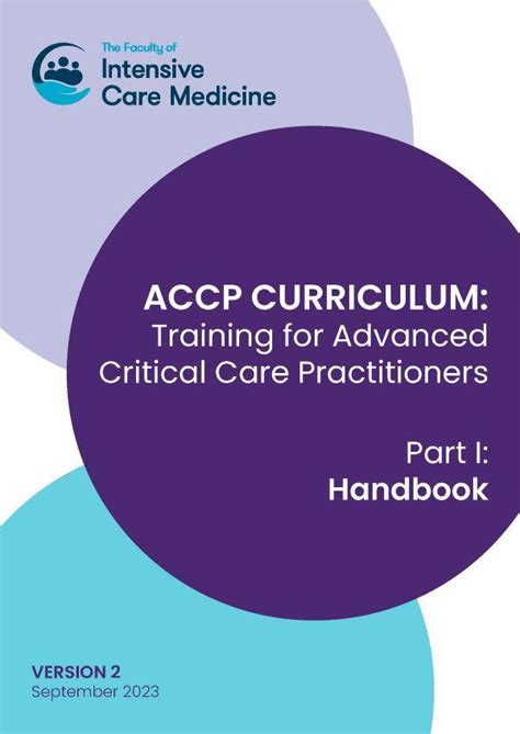 accp curriculum  published  faculty  intensive care medicine