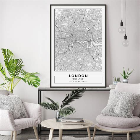 London Map Print London Map Poster London Wall Art London | Etsy