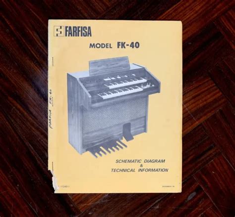 Farfisa Fk Original Service Manual Repair Schematic Schaltplan