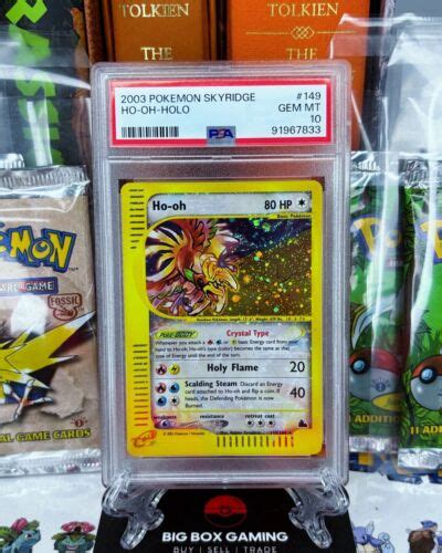 PSA 10 Crystal HO OH Holo Skyridge 149 WOTC 2003 Pokémon Card Gem Mint