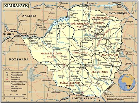 Mapa De Zimbabwe Datos Interesantes E Información Sobre El País