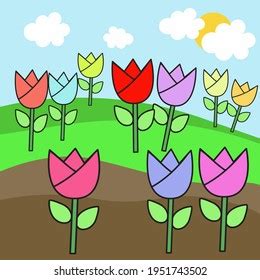 Tulip Field Background Image Can Be Stock Illustration 1951743502 ...