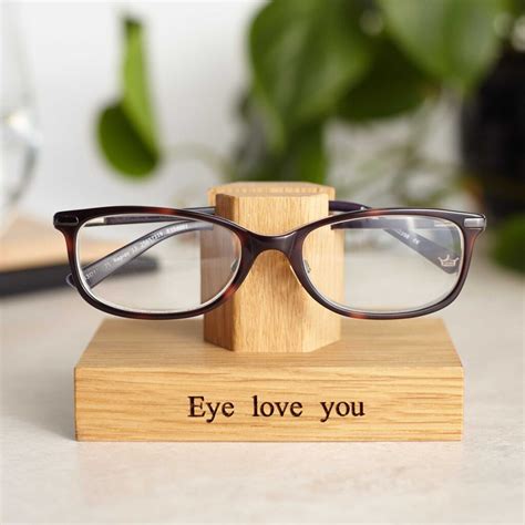 Solid Oak Personalised Glasses Stand For Her MIJMOJ