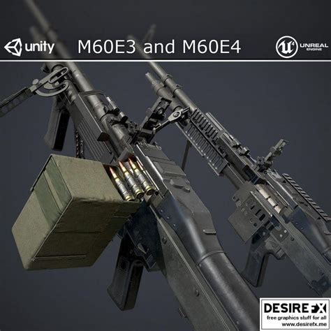 Desire FX 3d models | M60E3 and M60E4 Low-poly 3D model