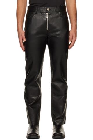 Han Kjobenhavn Black Tapered Zip Faux Leather Pants Ssense