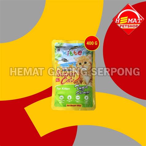 Jual Super Cat Pouch Makanan Basah Kucing Wet Food Supercat Gram