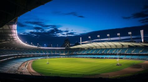 Premium AI Image | Night view of Melbourne Cricket Ground