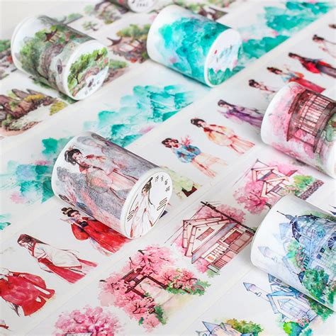 1pc Chinese Style Washi Tape T Wrapping Washi Tape Cute Etsy