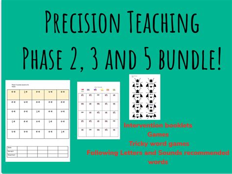 Precision Teaching Phonics Intervention Phase 2 3 And 5 Bundle