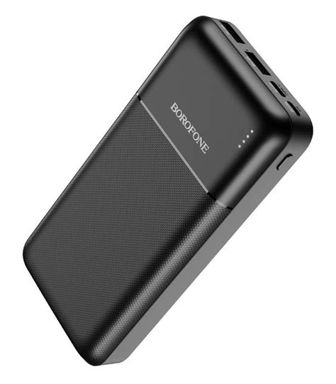 Juoda Išorinė baterija Power Bank 2xUSB Type C 20000mAh Borofone BJ16A