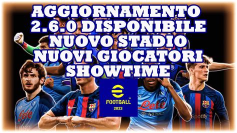 Efootball Aggiornamento Disponibile Nuovo Stadio Nuovi