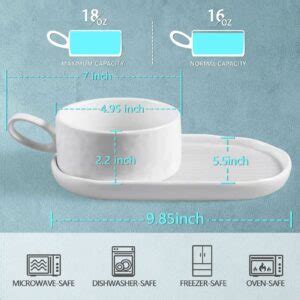 Wareland Soup Bowl With Handle Salad Plate Soup And Sandwich Plate