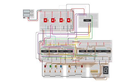 Circuit Design Decodificador Bcd 7 Segmentos Tinkercad