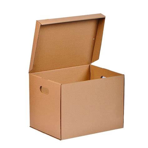 Lid Hinged Cardboard Storage Box File Archive Box Cardboard Storage Boxes Corrugated Box