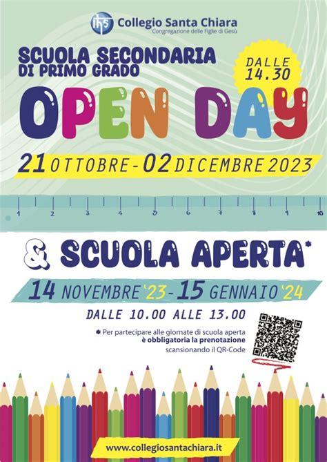 Open Day Scuola Secondaria Collegio Santa Chiara