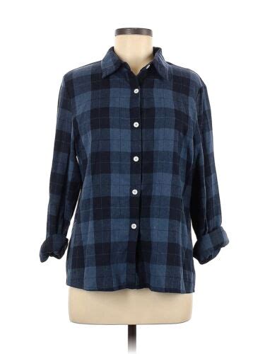 Shein Women Blue Long Sleeve Blouse M Ebay