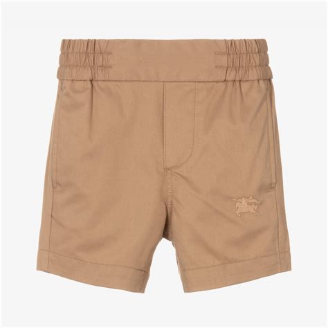 Burberry Baby Boys Beige Cotton Ekd Shorts Childrensalon