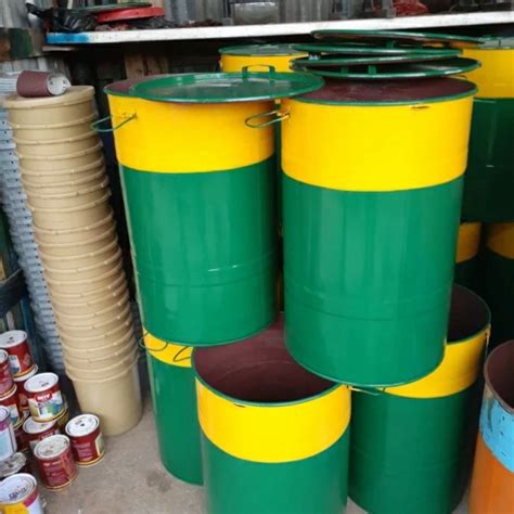 Jual Tong Sampah Tempat Sampah Drum Besi 60 Liter Ember Besar Pail