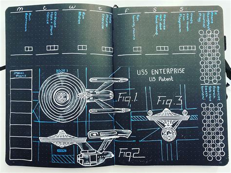 This weeks spread ... blueprints / USS Enterprise : r/bulletjournal