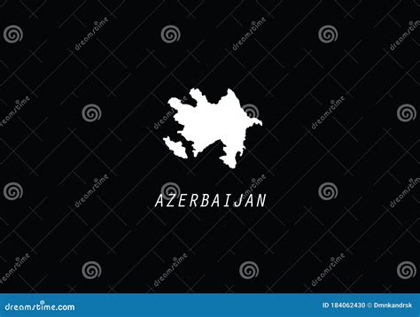 Azerbaijan Outline Map Country Shape State Symbol Stock Vector