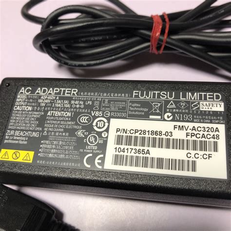 Yahooオークション 中古純正 Fujitsu Acアダプタ 19v 316a Fmv Ac3